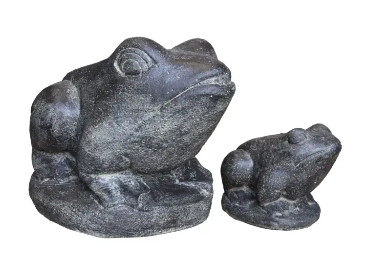 Product image 1 of the product “Sitting Frog, Cast stone, in the sizes from 13cm to 33cm, Antique finish ”